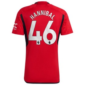 Camisola Manchester United Hannibal 46 Equipamento Principal 2023-24 Manga Curta